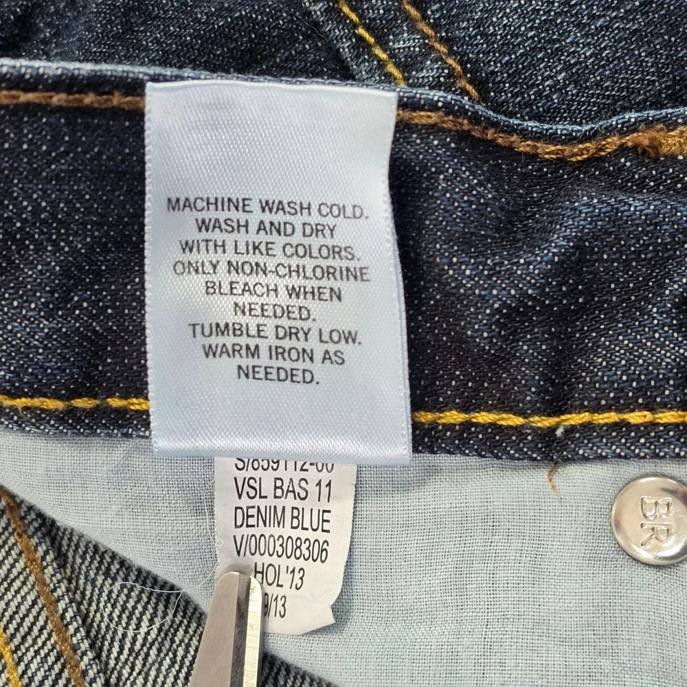 Banana Republic Vintage Straight Mens Jeans Dark Wash Denim 33x30 Blue Cotton